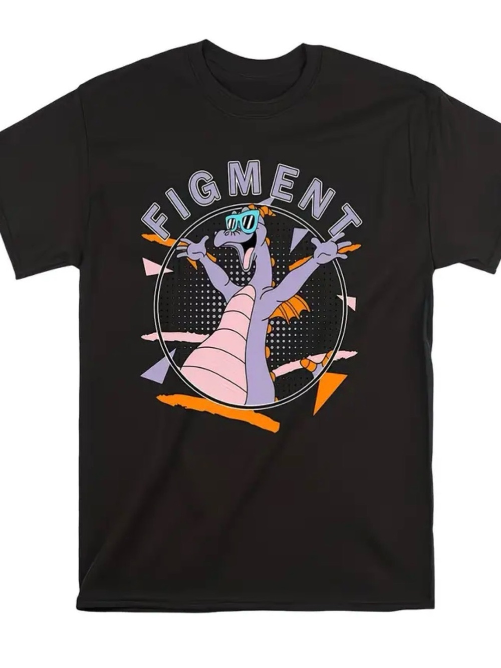 NWOT-Epcot’s Figment Men’s XXXL (46/48) Black Short Sleeve Graphic Tee